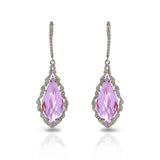 14K Pink Amethyst & Diamond Ornate Earrings ME1331AM
