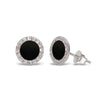 14K Gold Diamond Halo Onyx Stud Earring ME22501OX