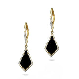 14k gold black onyx kite dangle earrings ME23796OX