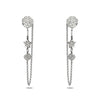 14K Hexagon Pave Diamond Discs Chain Earrings ME26810