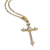 14K gold elegant diamond cross pendant MN43550