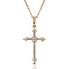 14K gold elegant diamond cross pendant MN43550