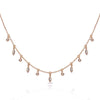 14k Gold Dew Drop Diamond By The Yard Necklace MN44912