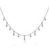 14k Gold Dew Drop Diamond By The Yard Necklace MN44912