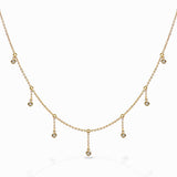 14k Gold Diamond Dew Drop Chain Necklace MN44913