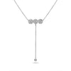 14k three disc diamond pave lariat necklace MN71438