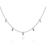 14k Pave drop charm diamond necklace MN71516
