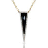 14k gold black onyx and diamond art deco necklace MN71558OXY