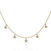 14k Gold diamond celestial star necklace MN71606