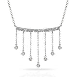 14k gold diamond bar dangle chain necklace MN71672