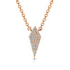 14k Petite pave kite diamond charm necklace MN71674