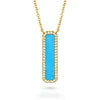 14k turquoise vertical bar necklace MN71680TQ