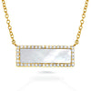 14k gold diamond turquoise horizontal bar necklace MN71681TQ