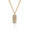 14k Gold Diamond Dog Tag Choker Necklace MP00023