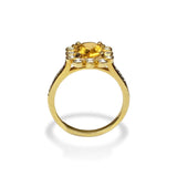 14k gold diamond yellow tourmaline engagement ring MR31594YTE