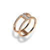 14k gold split band Baguette fashion ring MR31648
