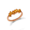 14k gold citrine baguette fashion stack ring MR4445CT