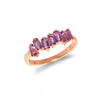 14k gold pink amethyst fashion stack ring MR4445PAM