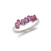 14k gold pink amethyst fashion stack ring MR4445PAM