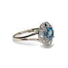 14k gold diamond london blue topaz engagement ring MR45171