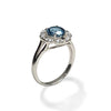 14k gold diamond london blue topaz engagement ring MR45171