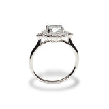 14k gold halo white topaz engagement ring MR45181