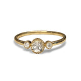 14k gold diamond white topaz designer fashion stackable ring  MR45624