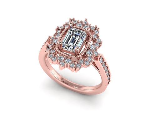 14k gold nouveau diamond fashion ring OGR13