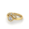 14k Gold Art Deco Bezel Diamond Semi Mount Ring MR4661