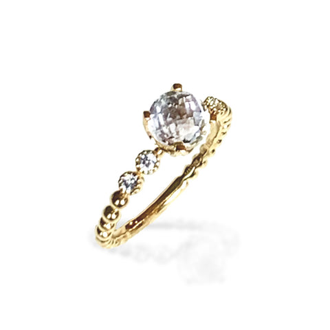 14k gold diamond london blue topaz engagement ring MR45171