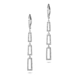 14k open link pave diamond dangle earrings ME25334