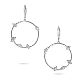 14k Modern open circle hoop earrings ME43829