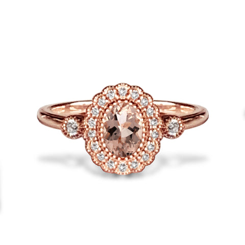 14k gold diamond geometric fashion ring FR259
