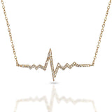 14k Heart beat diamond necklace N4054