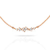 14k gold baguette & round diamond necklace N4060