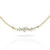 14k gold baguette & round diamond necklace N4060