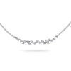 14k Gold Curved diamond bar necklace N4061