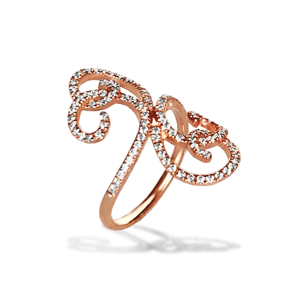 14k gold nouveau diamond fashion ring OGR13