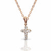 14K Petite Diamond Cross Pendant P22390