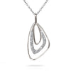 14k Interlocking irregular triangle diamond pendant P4022