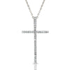 14K Gold Delicate Cross Diamond Necklace P42562