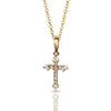 14K Gold Delicate Cross Diamond Necklace P43545
