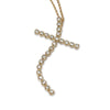 14K Gold Flexible Cross Diamond Necklace P44446