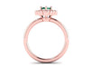 14k gold art deco emerald fashion ring MR4560