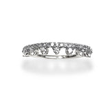 14k gold diamond crown fashion stack ring SR42491