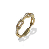 14k gold diamond pave link fashion stack ring SR43401