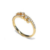 14k gold diamond bypass fashion ring SR43960