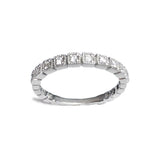 14K Square Beaded Diamond Wedding Band Ring SR45059