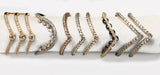 14k gold diamond V shaped designer fashion stack ring R551618
