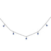 14k Hanging SAPPHIRE station necklace MN44917S